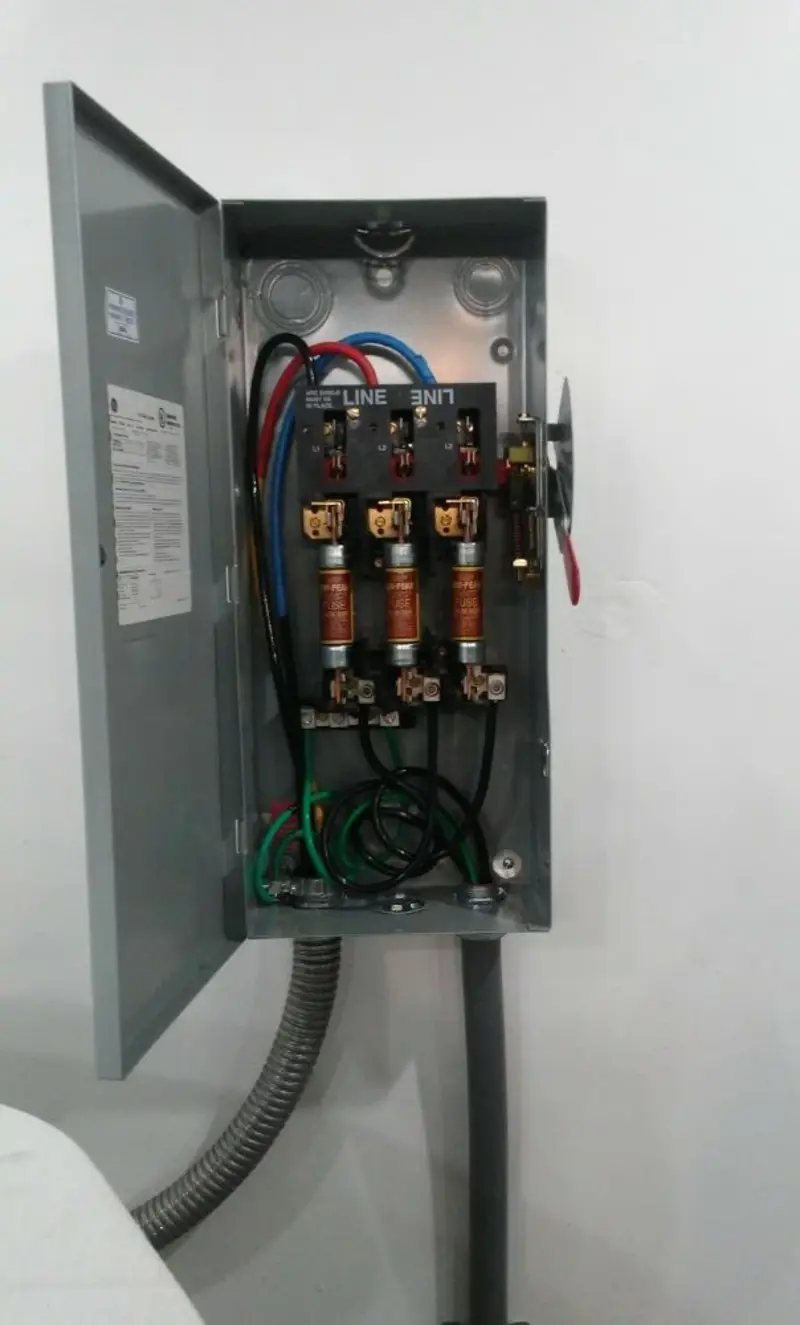 Three-phase disconnect switch installed for Electrical Wiring & Rewiring in Wellsville